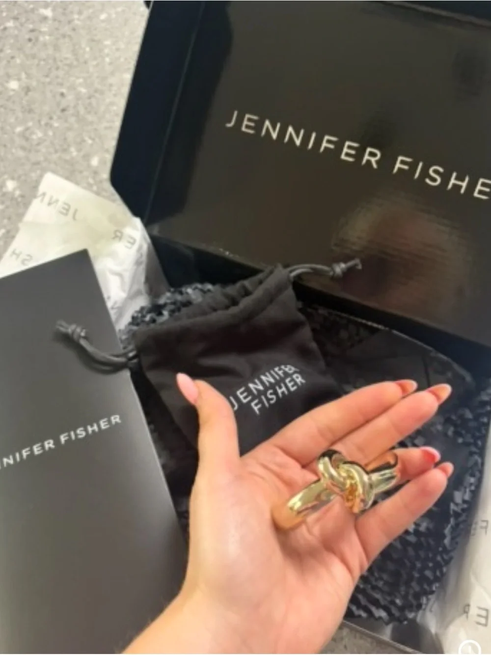Jennifer Fisher Polished Gold Knot Cuff Bracelet - Brand new one with tags 🏷️